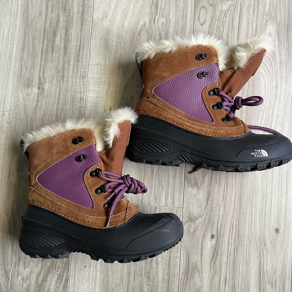 The North Face Faux Fur Lace Up Winter Boots